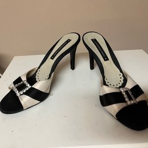 Heels black & white size 37